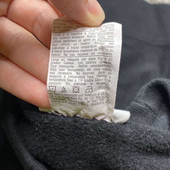 Champion Reverse Weave Black Crewneck Sweatshirt Size Small - Picture 5 of 5